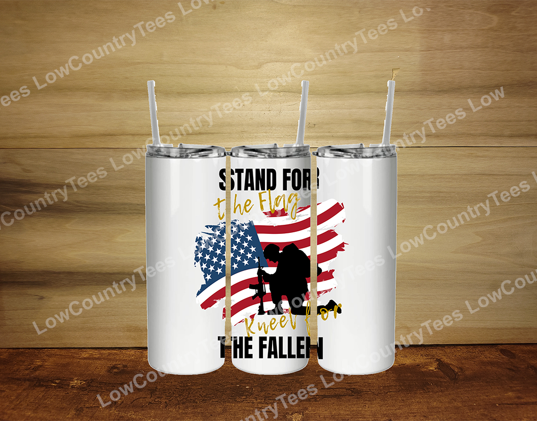 Stand for the Flag Kneel for the Fallen Tumbler
