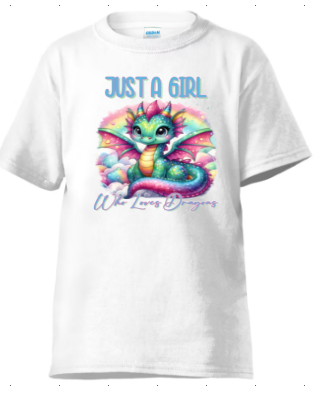 Just a Girl Who Loves Dragons Youth T-Shirt
