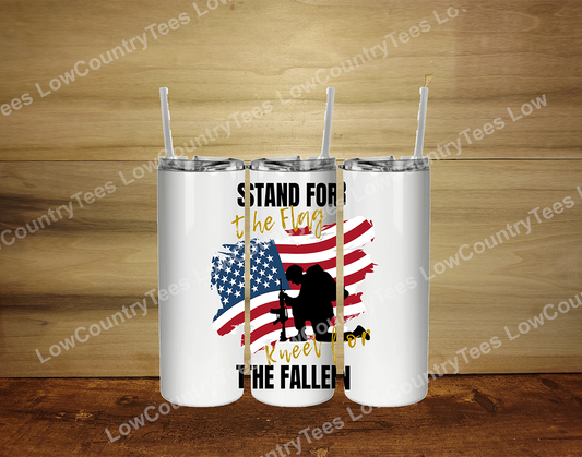 Stand for the Flag Kneel for the Fallen Tumbler