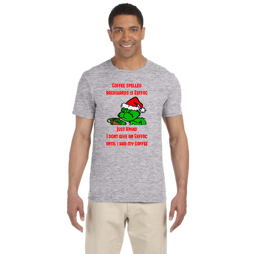 Grinch Coffee Spelled Backwards T-Shirt
