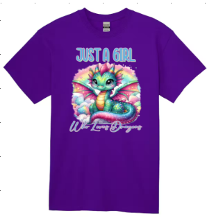 Just a Girl Who Loves Dragons Youth T-Shirt
