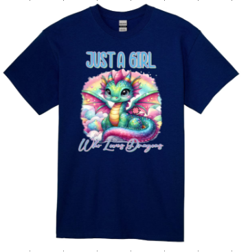 Just a Girl Who Loves Dragons Youth T-Shirt