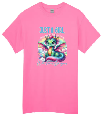 Just a Girl Who Loves Dragons Youth T-Shirt