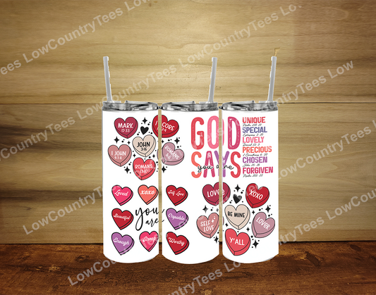 Christian Valentine's Day Tumbler